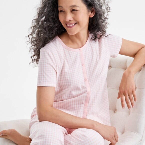 Charter Club Women's 2-Pc. Cotton Printed Cropped Pajamas Set - Picture 1 of 6